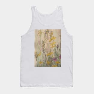 English Summer meadow, grasses, flowers design Tank Top